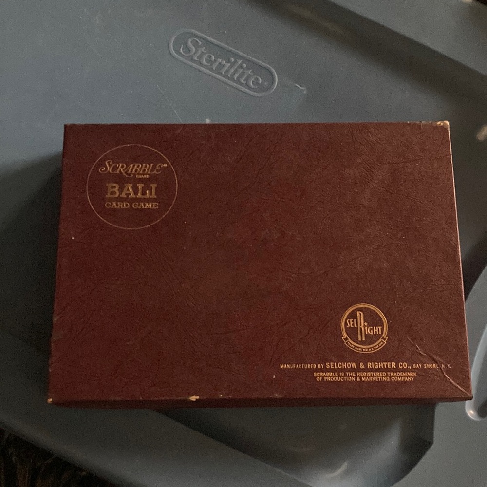 VTG Scrabble and BALI card game